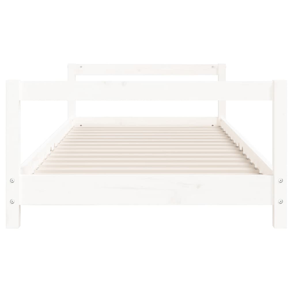 Kinderbedframe 80X200 Cm Massief Grenenhout Wit 80 x 200 cm