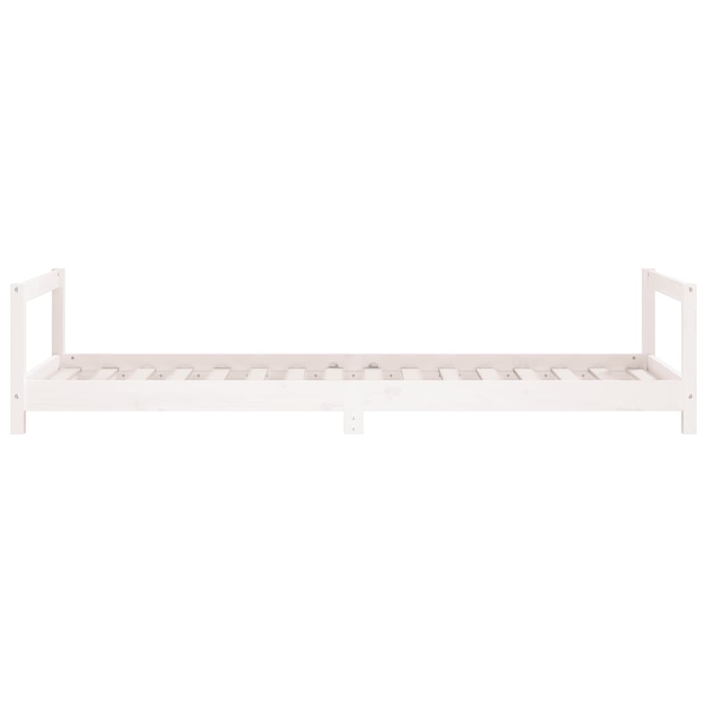 Kinderbedframe 80X200 Cm Massief Grenenhout Wit 80 x 200 cm