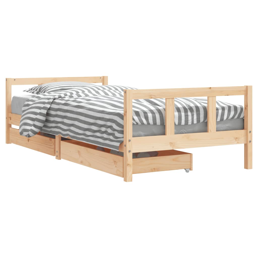 Kinderbedframe 90X200 Cm Massief Grenenhout 90 x 200 cm Naturel