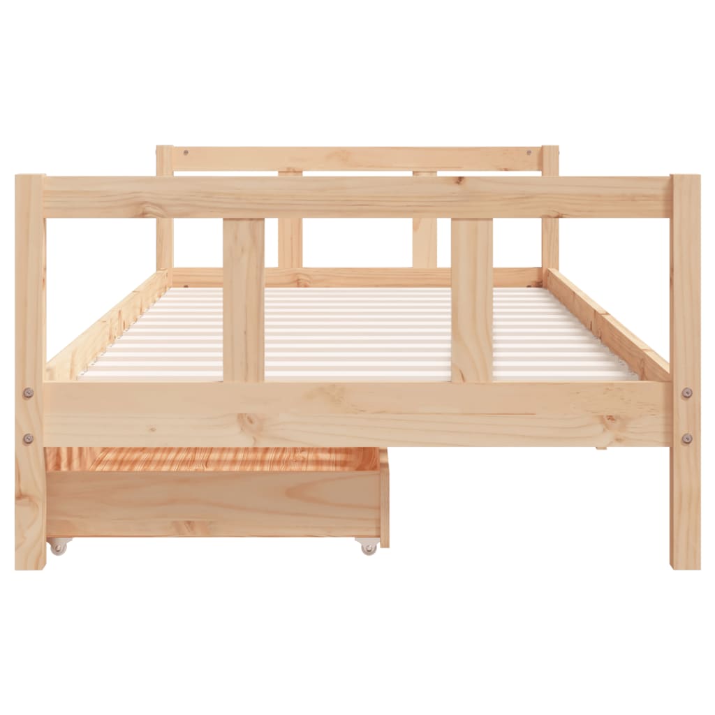 Kinderbedframe 90X200 Cm Massief Grenenhout 90 x 200 cm Naturel