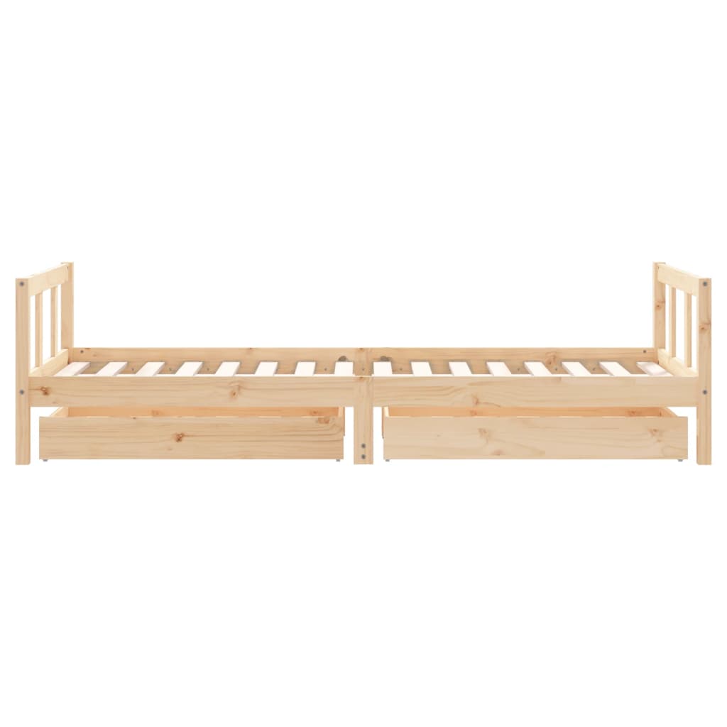 Kinderbedframe 90X200 Cm Massief Grenenhout 90 x 200 cm Naturel