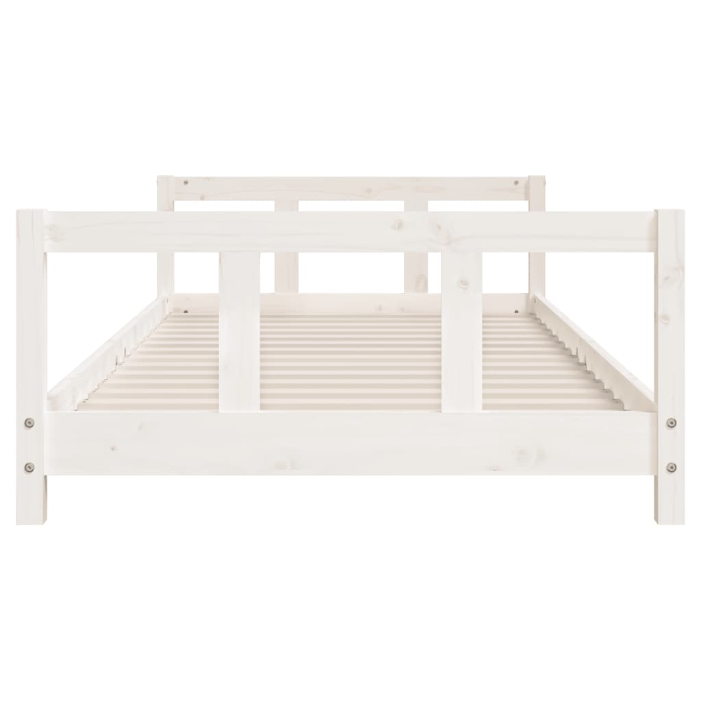 Kinderbedframe 90X200 Cm Massief Grenenhout Wit 90 x 200 cm