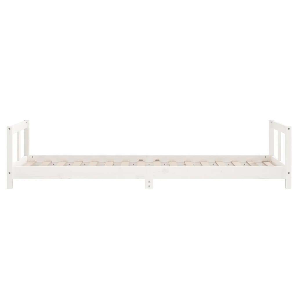 Kinderbedframe 90X200 Cm Massief Grenenhout Wit 90 x 200 cm