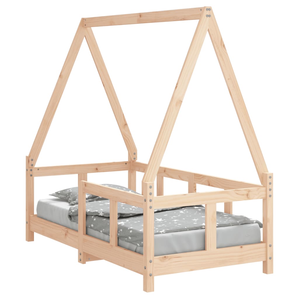 Kinderbedframe 70X140 Cm Massief Grenenhout 70 x 140 cm Naturel