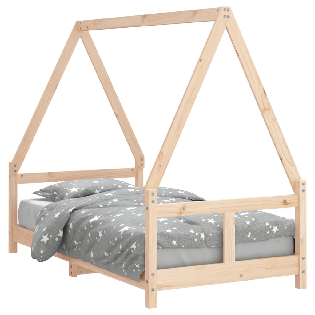 Kinderbedframe 80X160 Cm Massief Grenenhout 80 x 160 cm Naturel