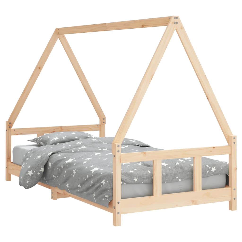 Kinderbedframe 90X190 Cm Massief Grenenhout 90 x 190 cm Naturel