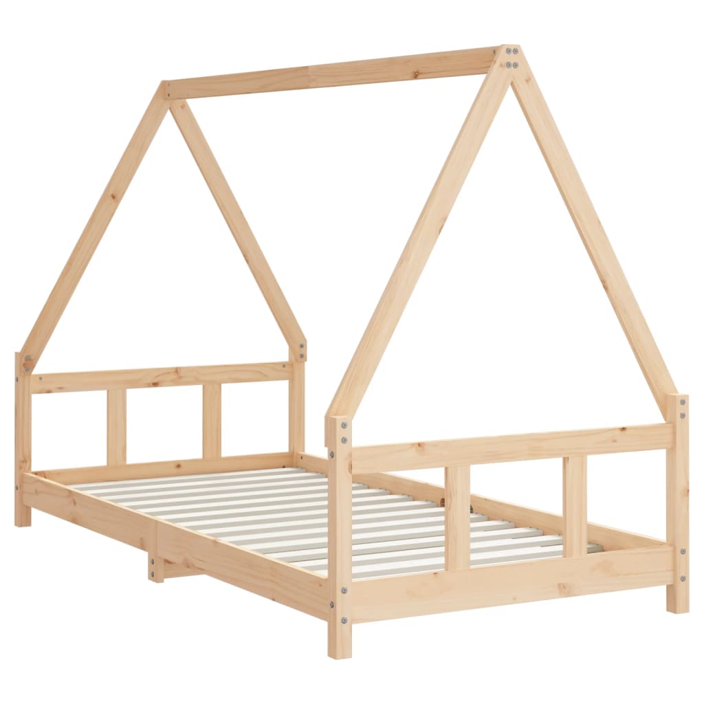 Kinderbedframe 90X190 Cm Massief Grenenhout 90 x 190 cm Naturel