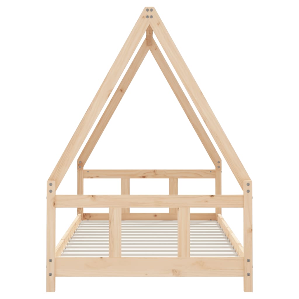 Kinderbedframe 90X190 Cm Massief Grenenhout 90 x 190 cm Naturel