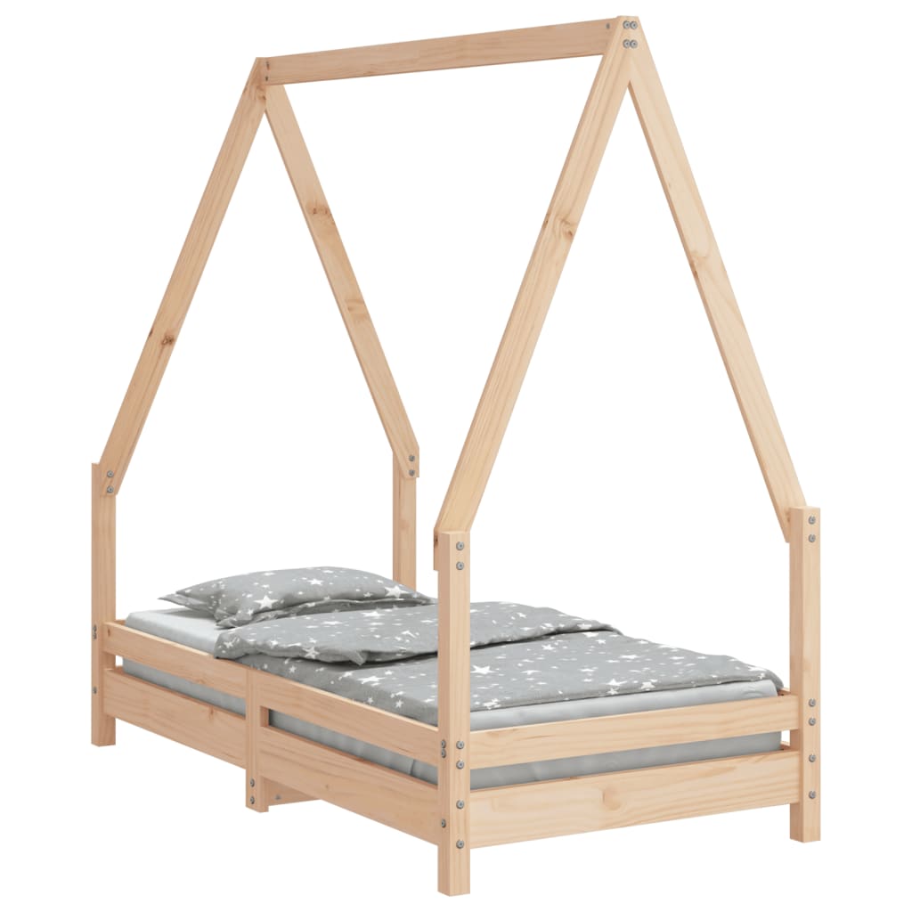 Kinderbedframe 70X140 Cm Massief Grenenhout 70 x 140 cm Naturel