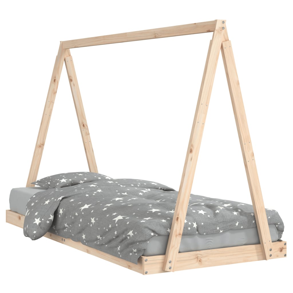 Kinderbedframe 90X200 Cm Massief Grenenhout 90 x 200 cm Naturel