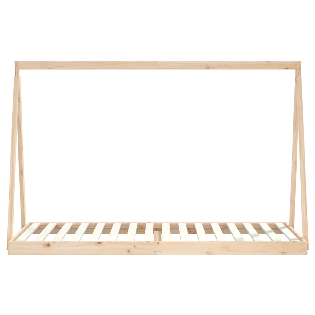 Kinderbedframe 90X200 Cm Massief Grenenhout 90 x 200 cm Naturel