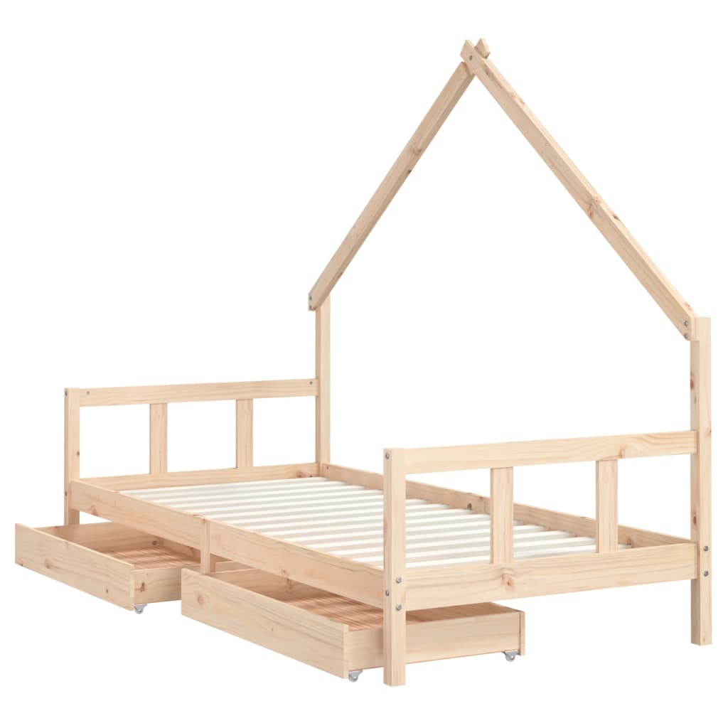 Kinderbedframe 90x200 cm massief grenenhout