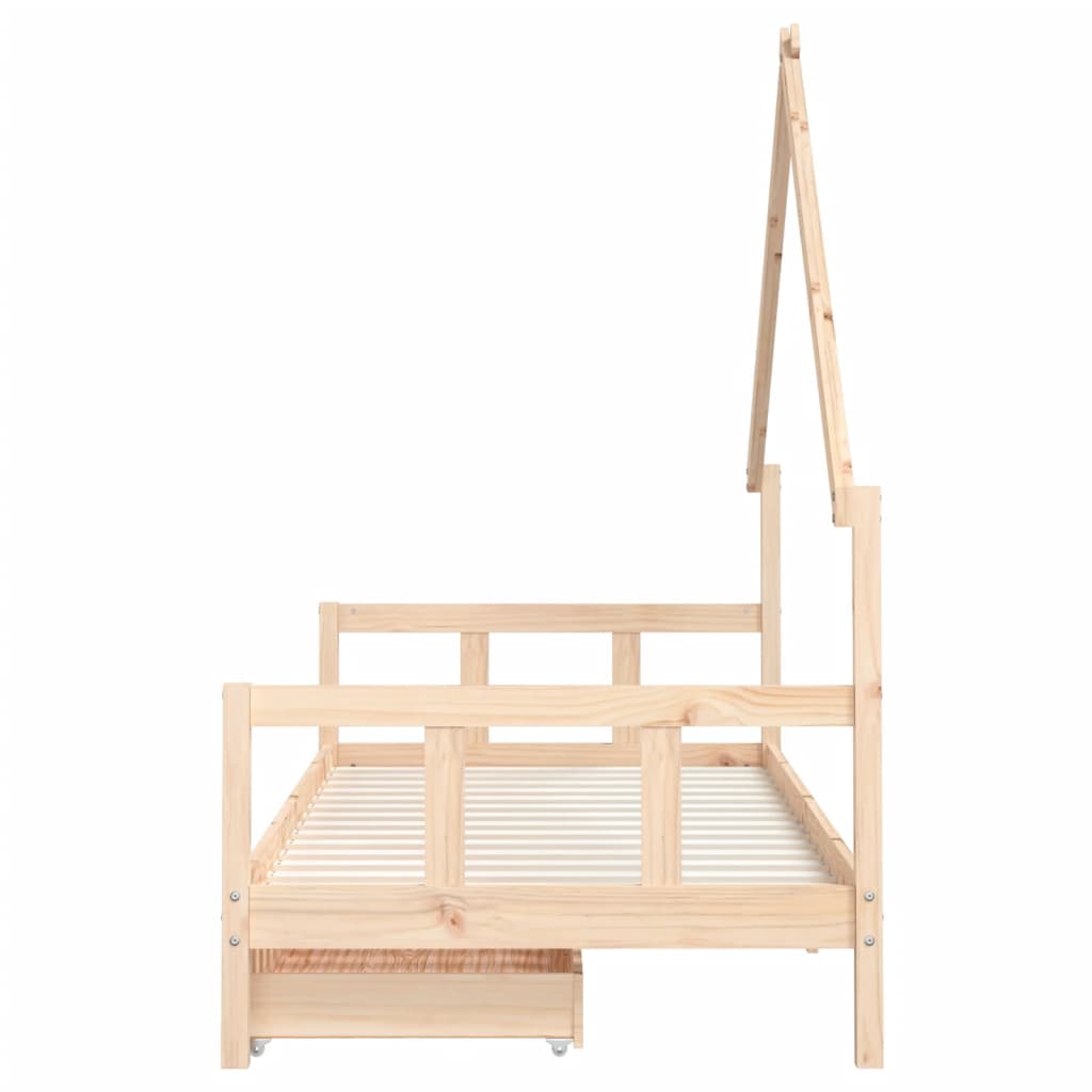 Kinderbedframe 90x200 cm massief grenenhout