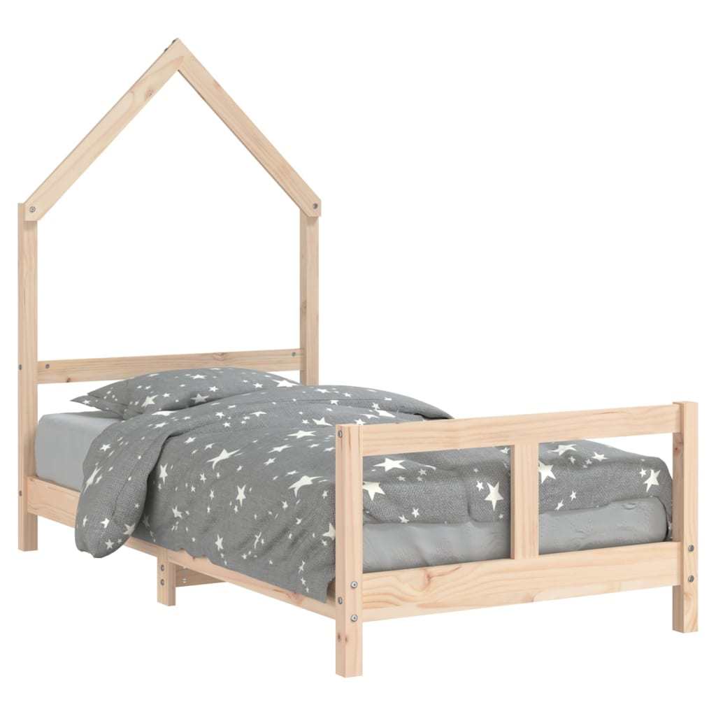 Kinderbedframe 80X160 Cm Massief Grenenhout 80 x 160 cm Naturel