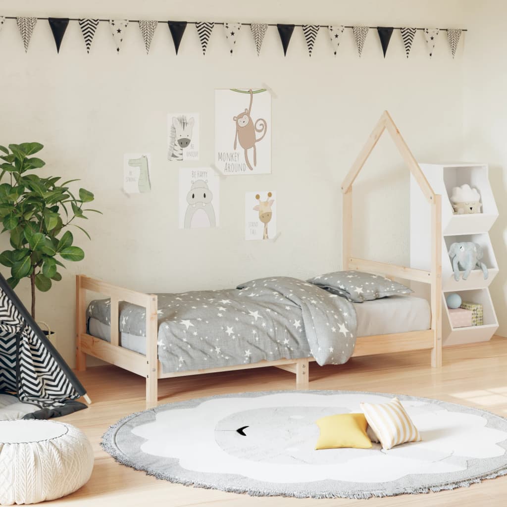 Kinderbedframe 80X160 Cm Massief Grenenhout 80 x 160 cm Naturel