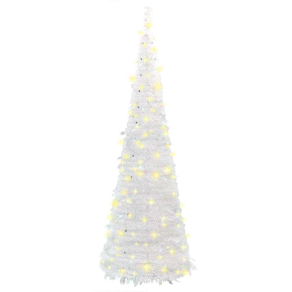 Kunstkerstboom pop-up 200 LED's 210 cm wit