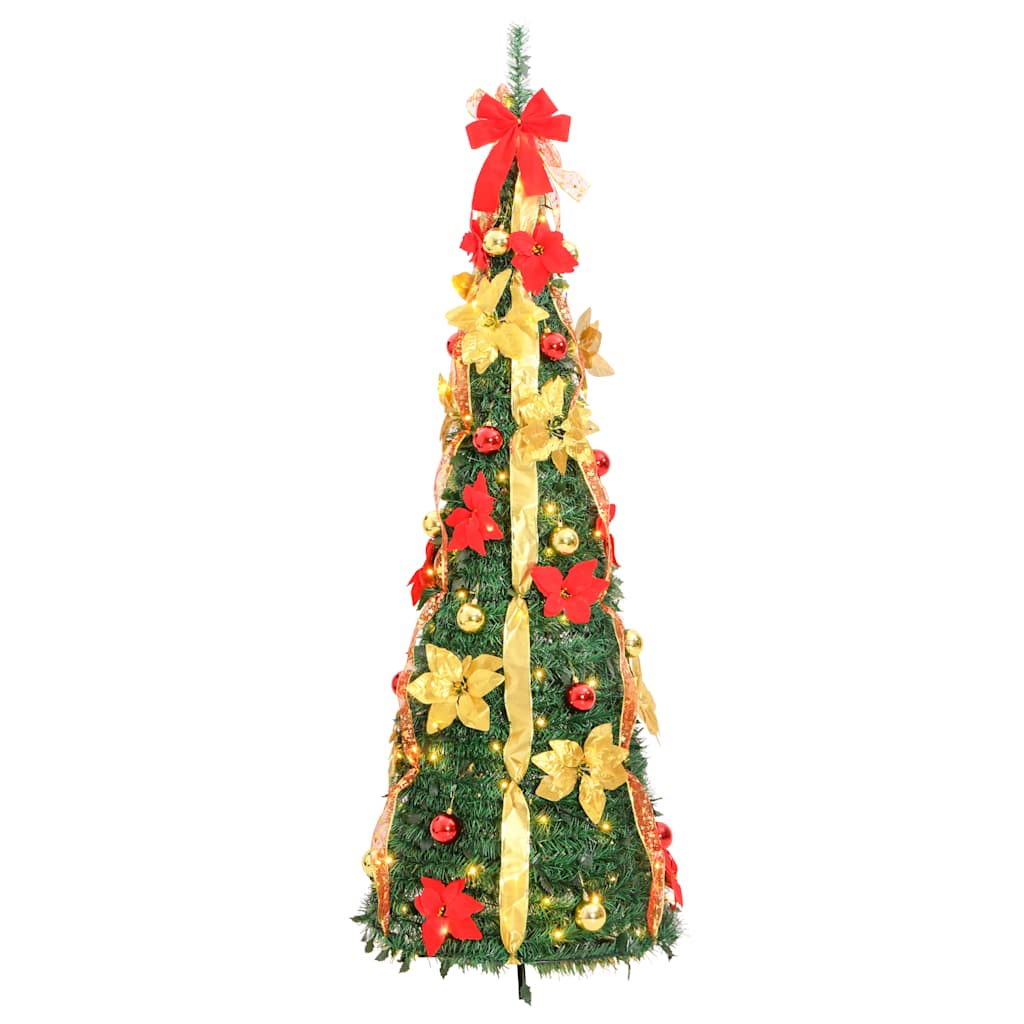 Kunstkerstboom pop-up 150 LED's 180 cm groen