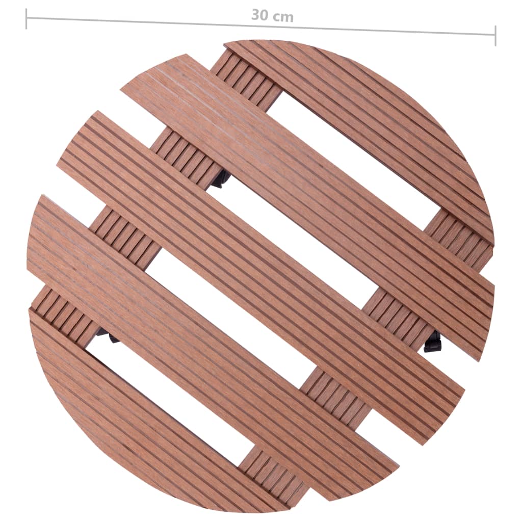 Plantentrolleys Ø30X7,5 Cm Hkc 4 Bruin Rond