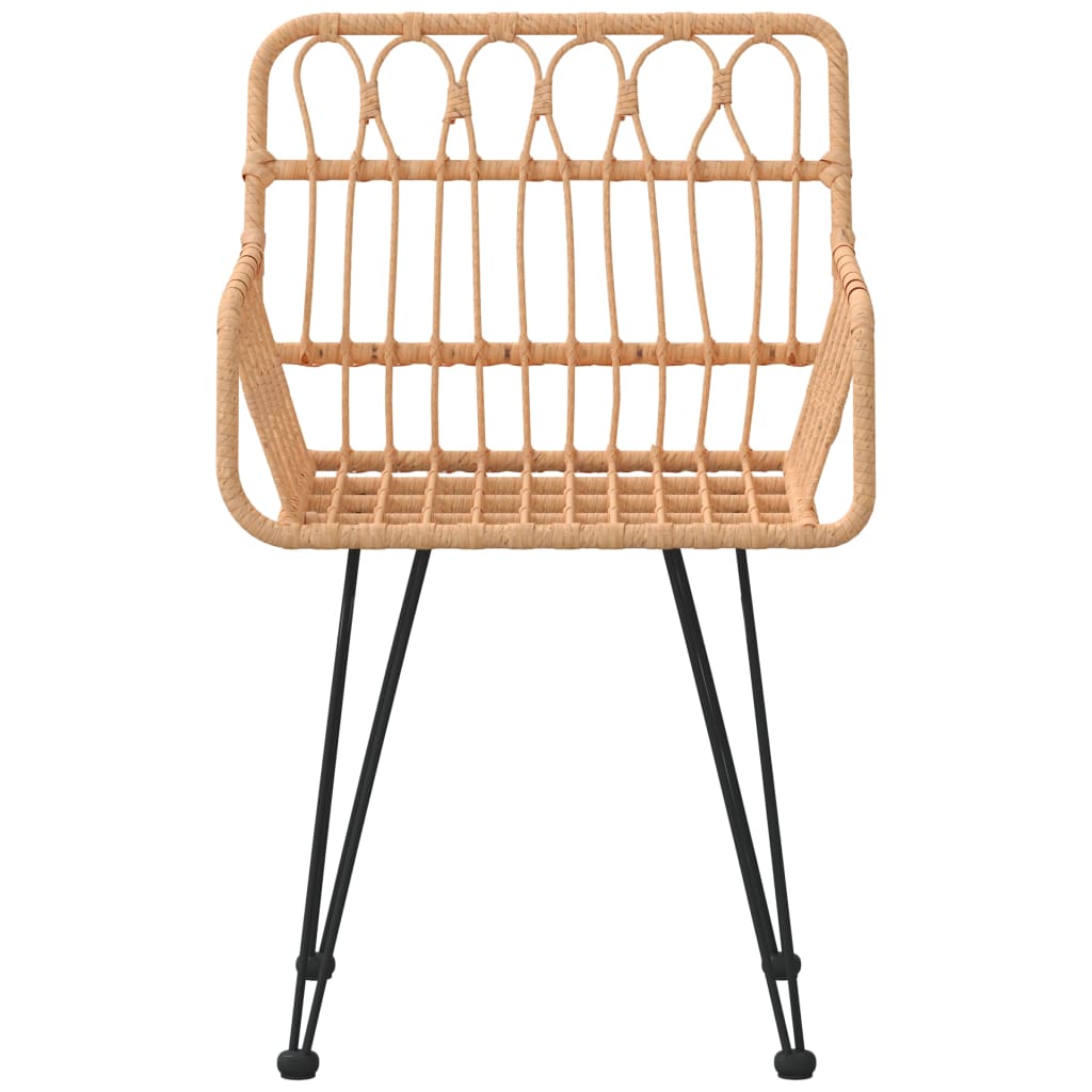 Tuinstoelen Met Armleuning 56X64X80 Cm Pe-Rattan Bruin