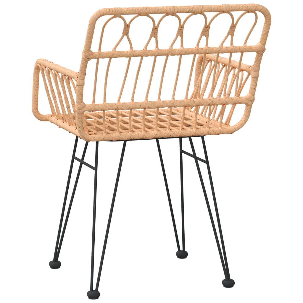 Tuinstoelen Met Armleuning 56X64X80 Cm Pe-Rattan Bruin