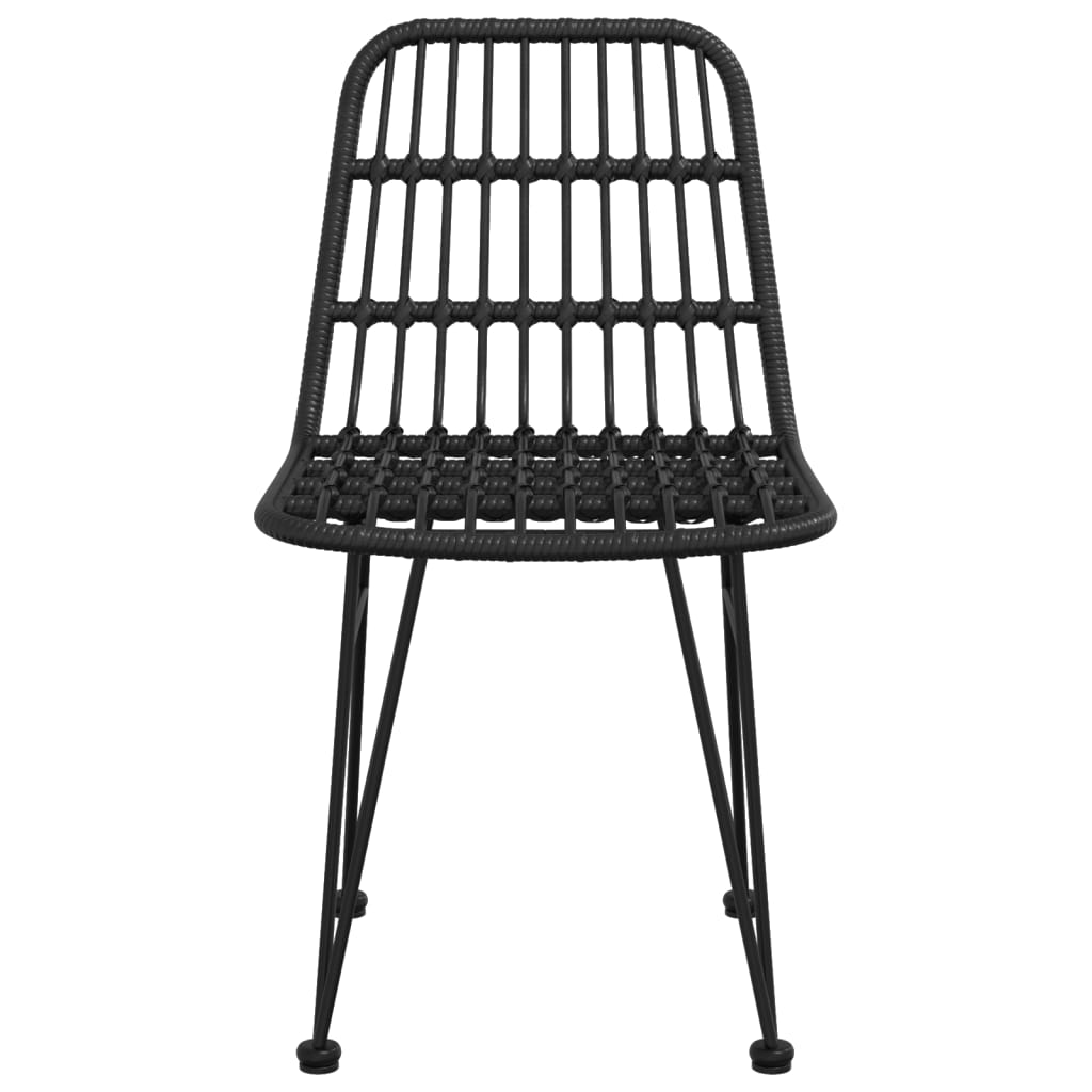 Tuinstoelen 48X6 84 Cm Pe Rattan Zwart