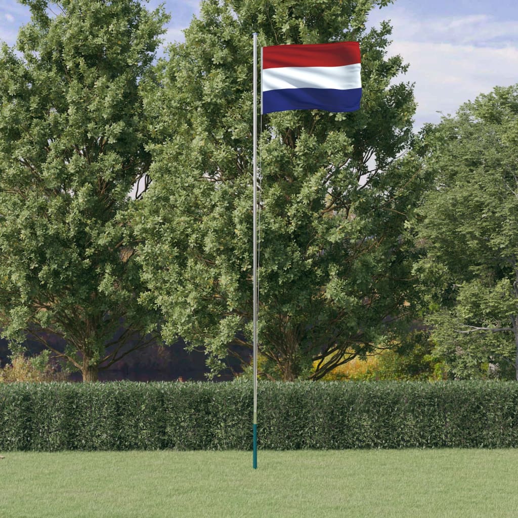 Vlag met vlaggenmast Nederland 6,23 m aluminium