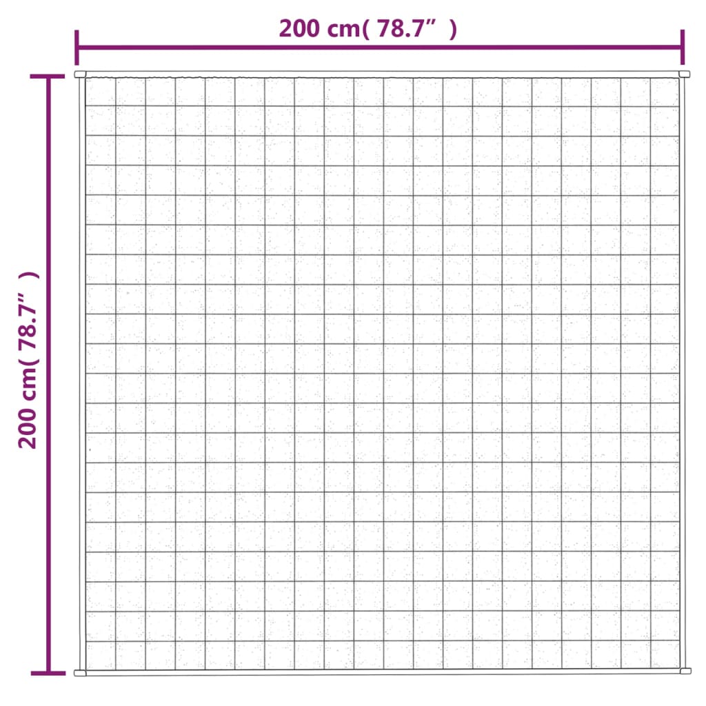 Verzwaringsdeken 200x200 cm 13 kg stof grijs