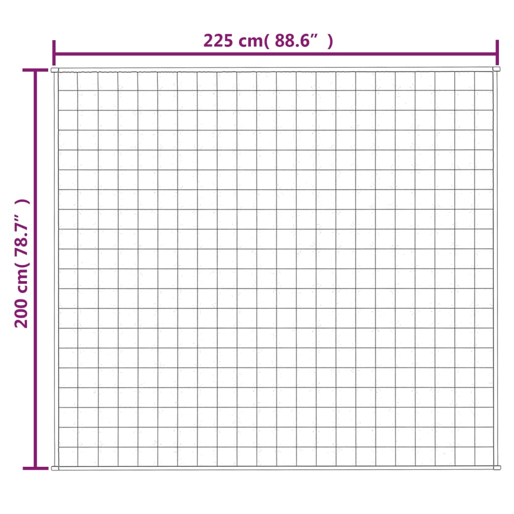 Verzwaringsdeken 200x225 cm 9 kg stof grijs