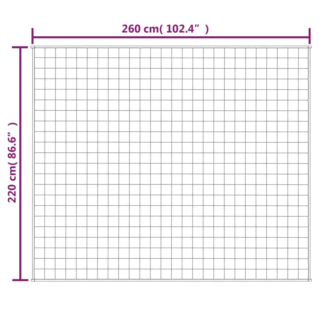 Verzwaringsdeken 220x260 cm 11 kg stof grijs