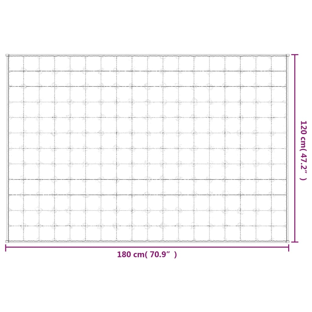 Verzwaringsdeken 120x180 cm 5 kg stof lichtcrèmekleurig