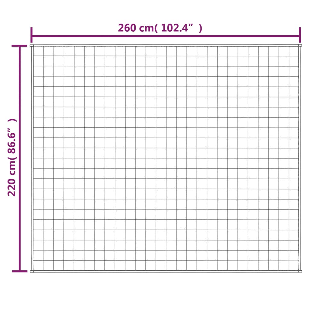 Verzwaringsdeken 220x260 cm 11 kg stof lichtcrèmekleurig