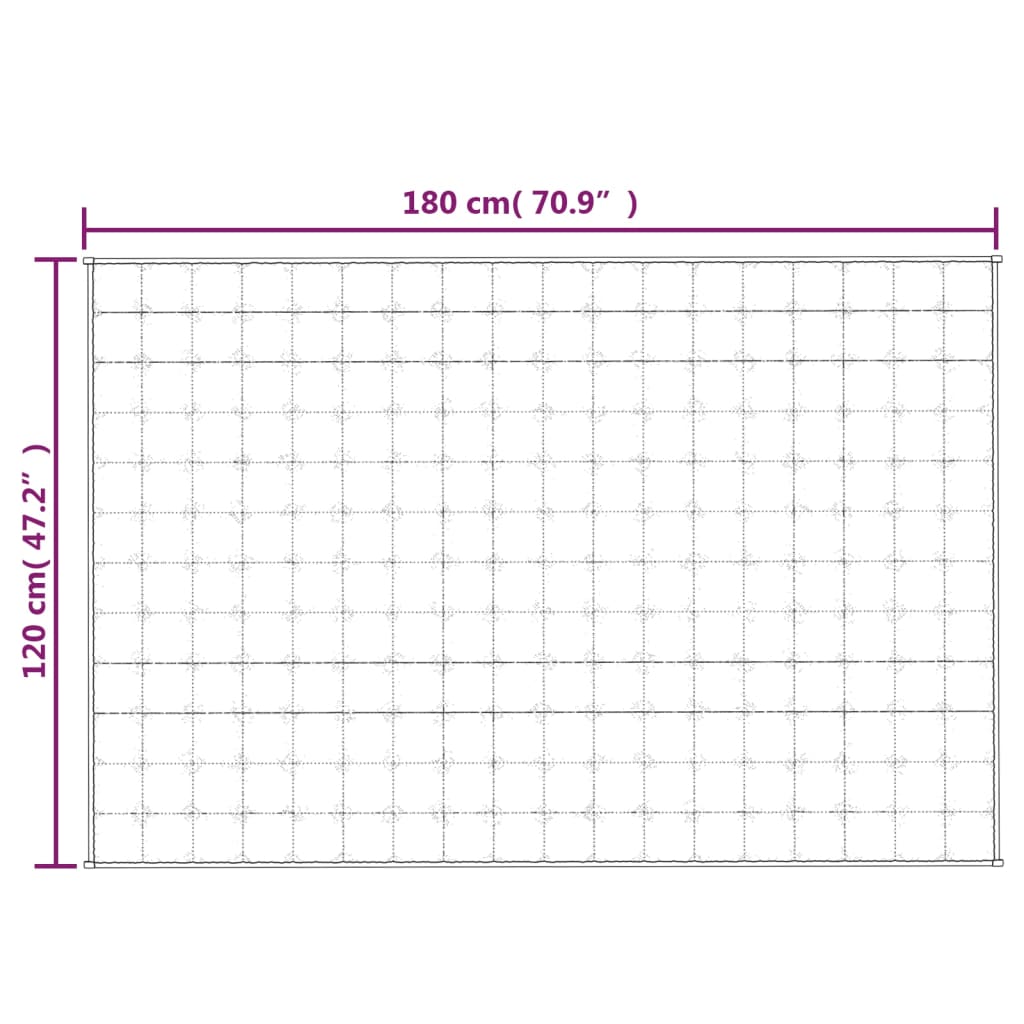 Verzwaringsdeken 120x180 cm 5 kg stof grijs