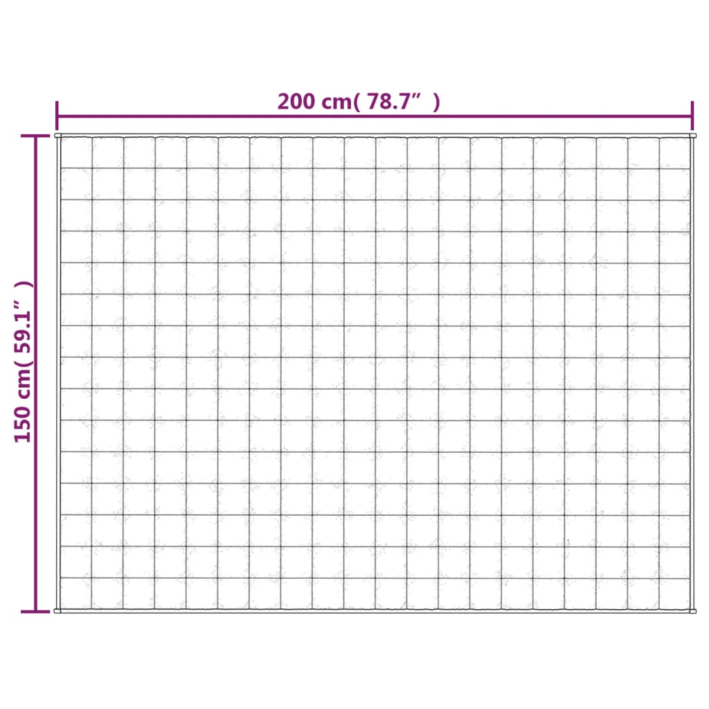 Verzwaringsdeken 150x200 cm 11 kg stof grijs