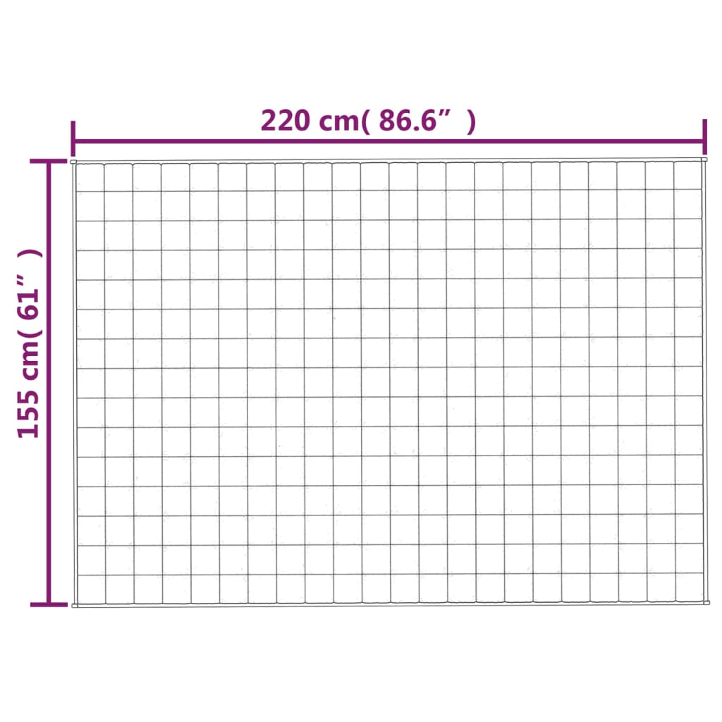 Verzwaringsdeken 155x220 cm 11 kg stof lichtcrèmekleurig