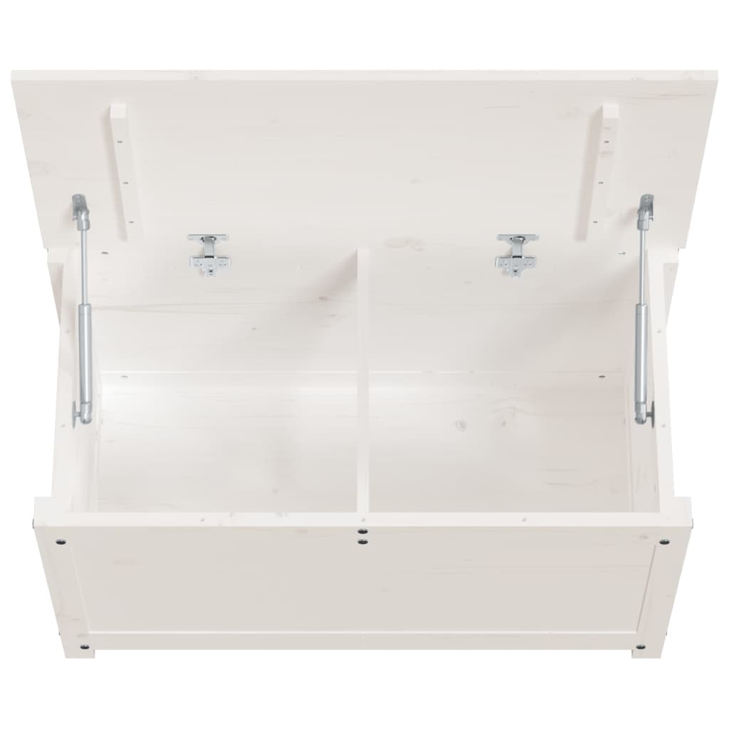 Opbergbox Wit 80X40X45,5 Cm Massief Grenenhout 1 80 x 40 x 45.5 cm