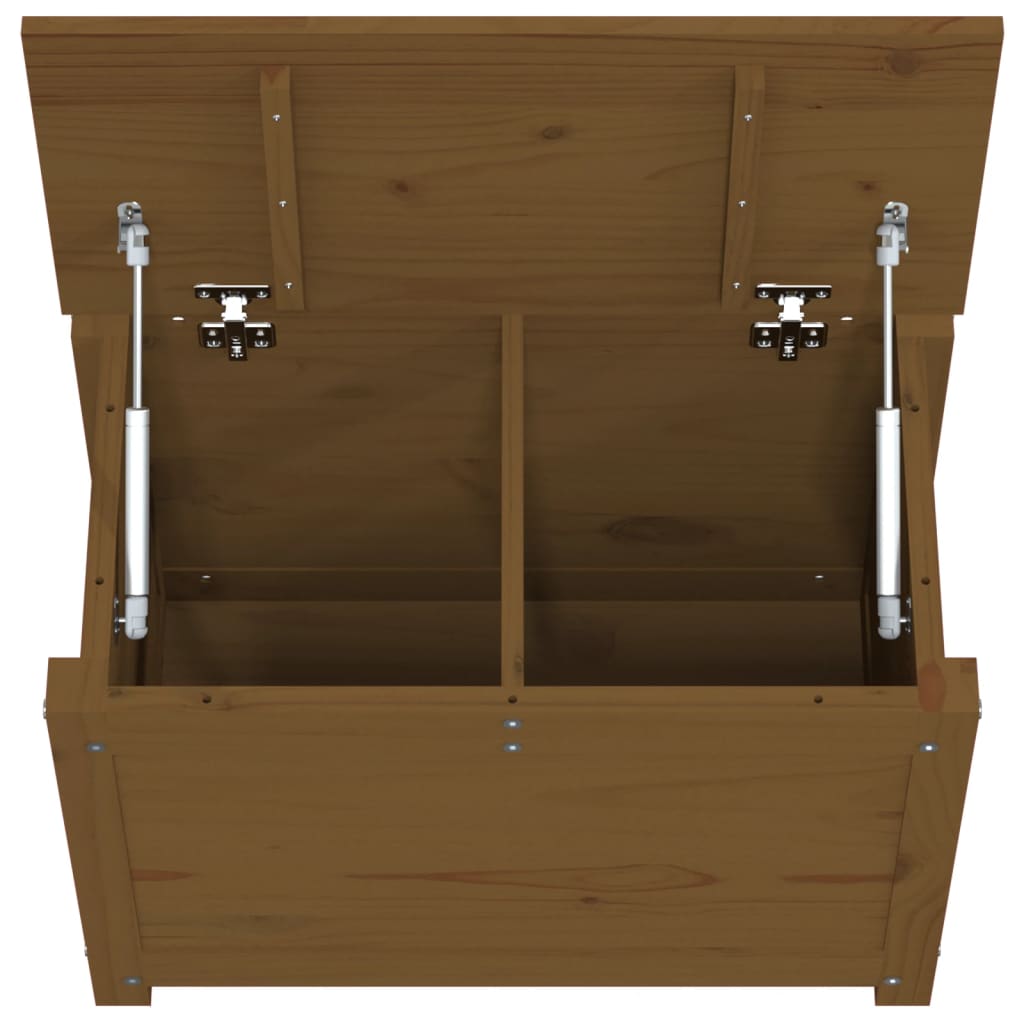 Opbergbox Honingbruin 60X32X45,5 Cm Massief Grenenhout 1 60 x 32 x 45.5 cm