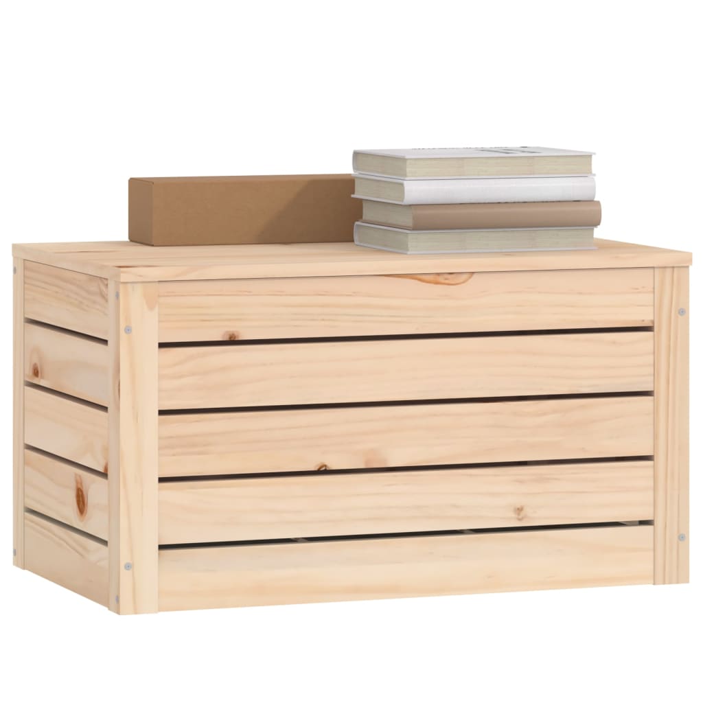 Opbergbox 89X36,5X33 Cm Massief Grenenhout 1 89 x 36.5 x 33 cm Naturel