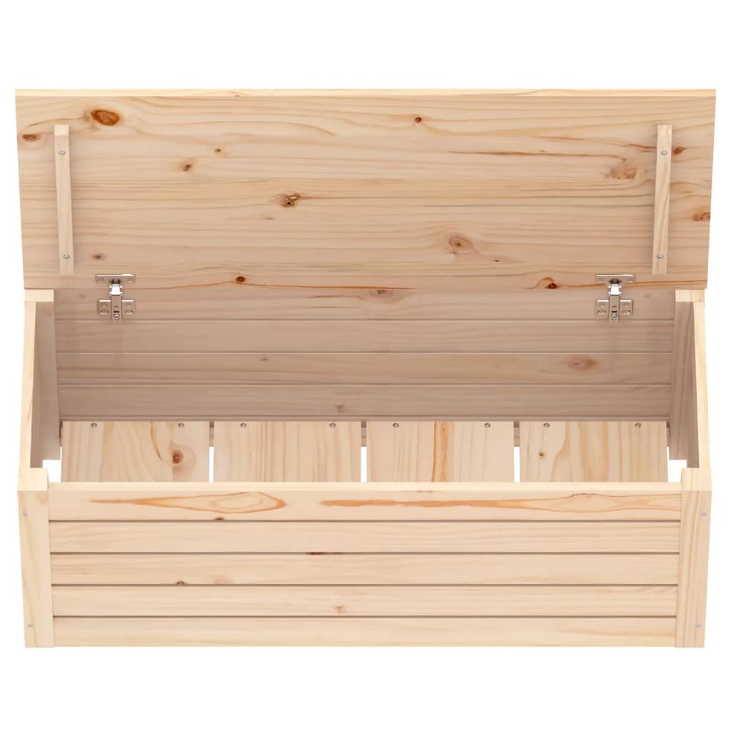 Opbergbox 89X36,5X33 Cm Massief Grenenhout 1 89 x 36.5 x 33 cm Naturel