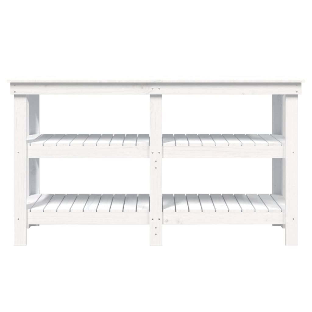 Werkbank 42,5X50X80 Cm Massief Grenenhout 142.5 x 50 x 80 cm Wit