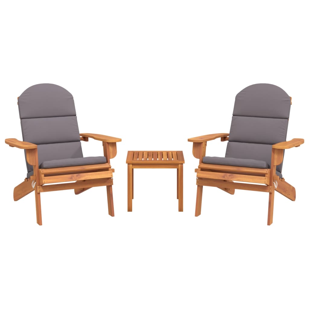 3-delige Loungeset Adirondack massief acaciahout