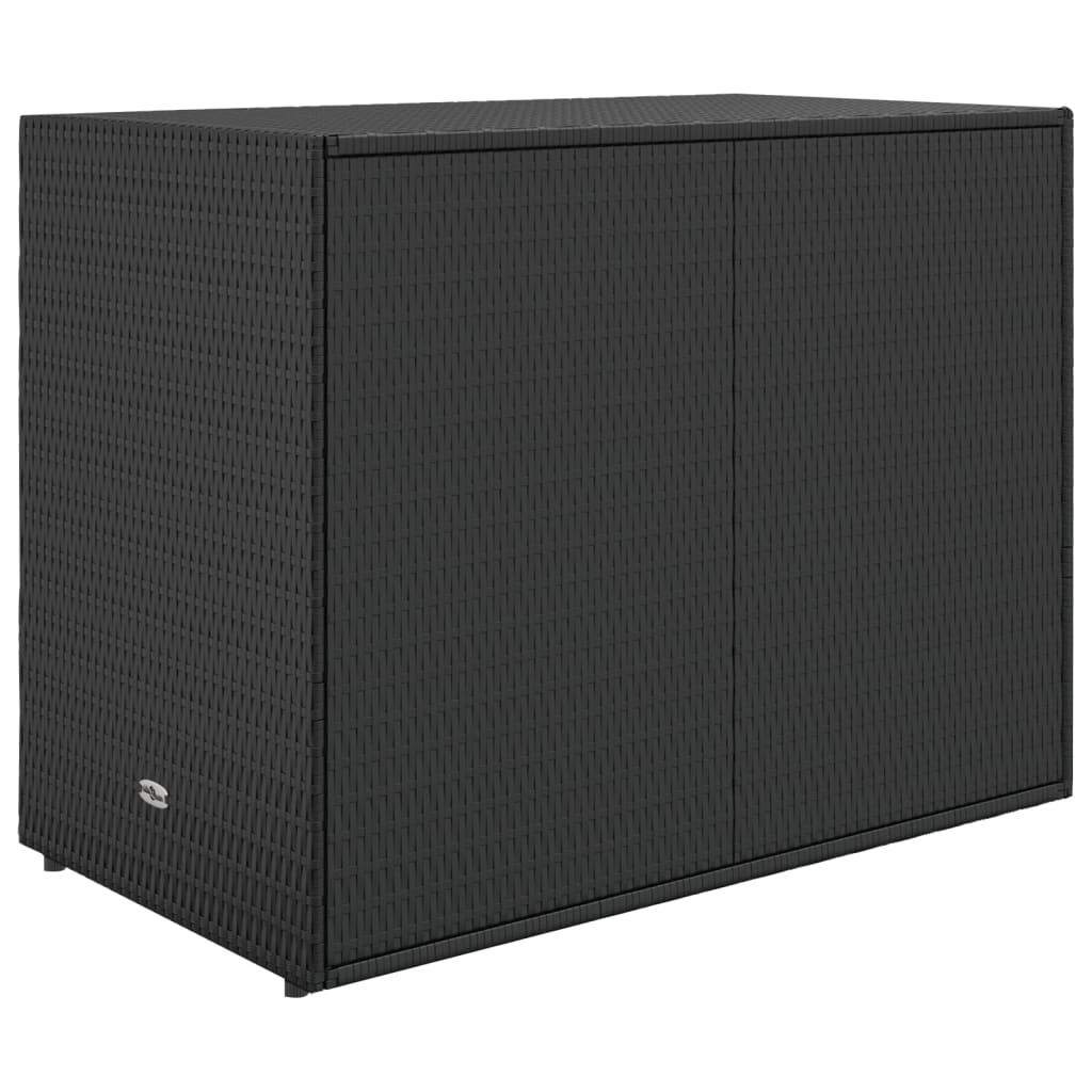 Tuinkast 100x55,5x80 cm poly rattan zwart