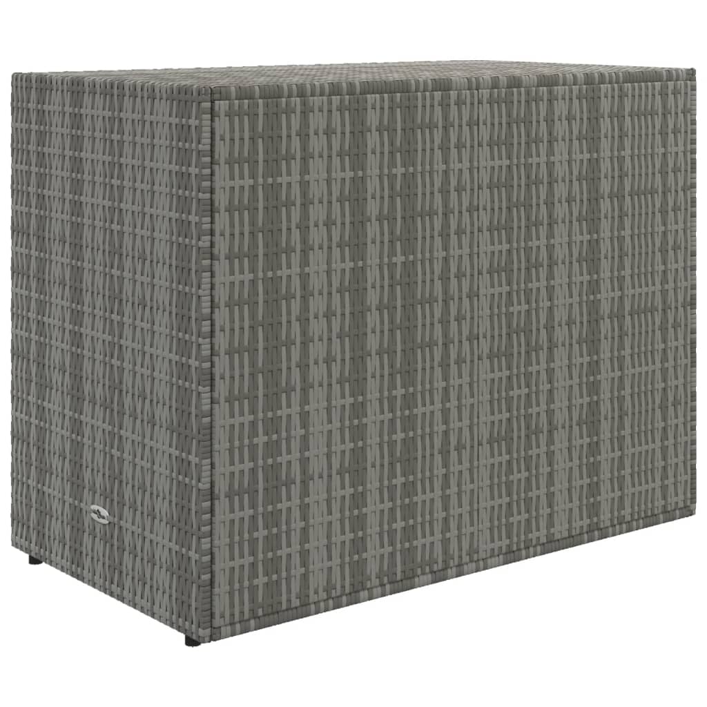 Tuinkast 100x55,5x80 cm poly rattan grijs