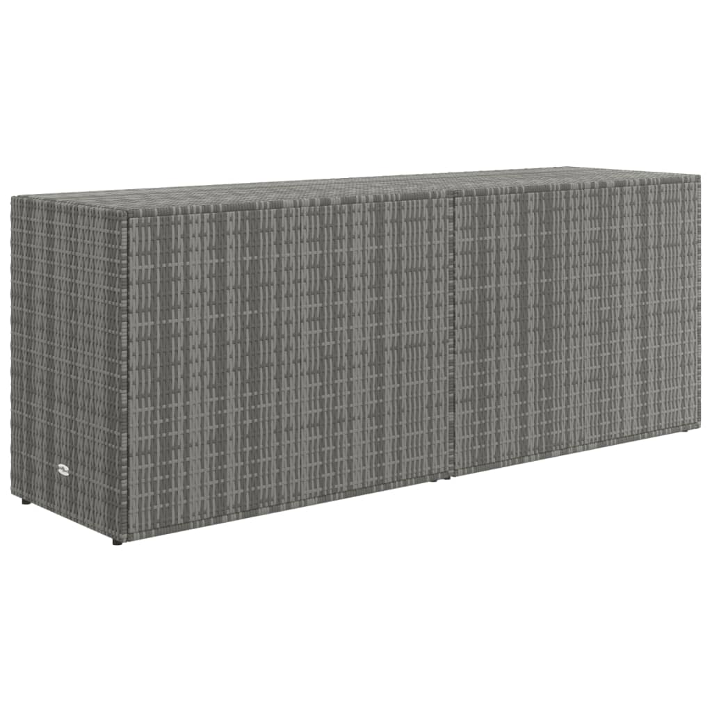 Tuinkast 198x55,5x80 cm poly rattan grijs