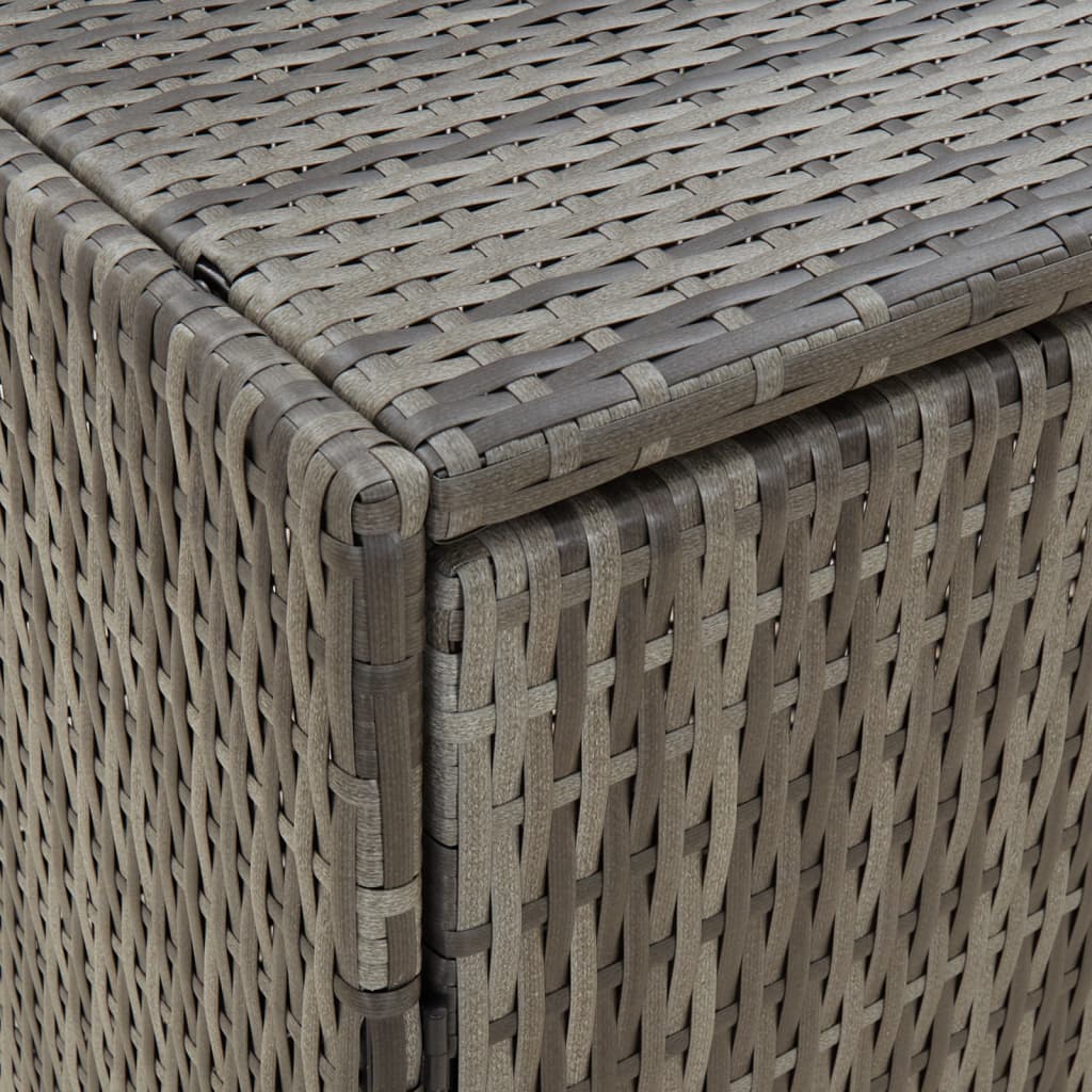 Tuinkast 198x55,5x80 cm poly rattan grijs