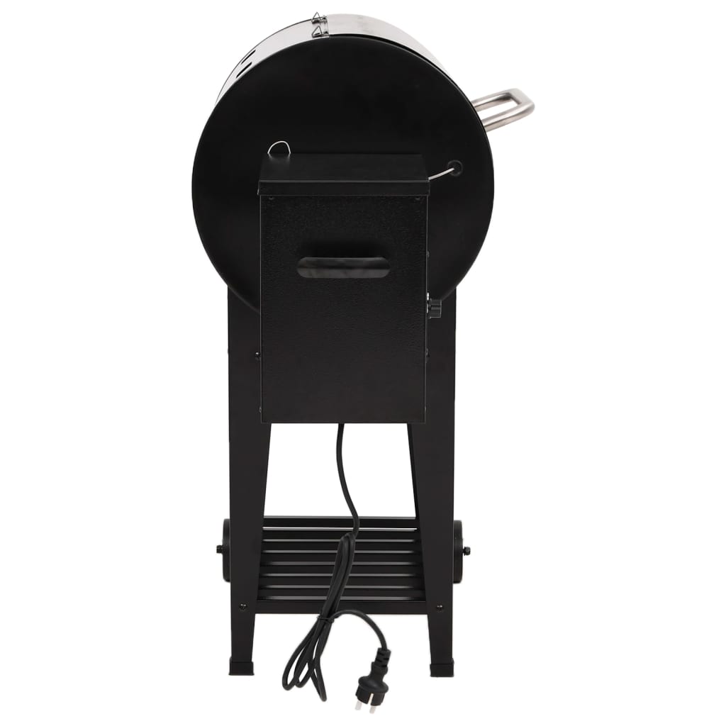 Pelletbarbecue Met Bodemplaat 94 Cm Ijzer Zwart with shelf