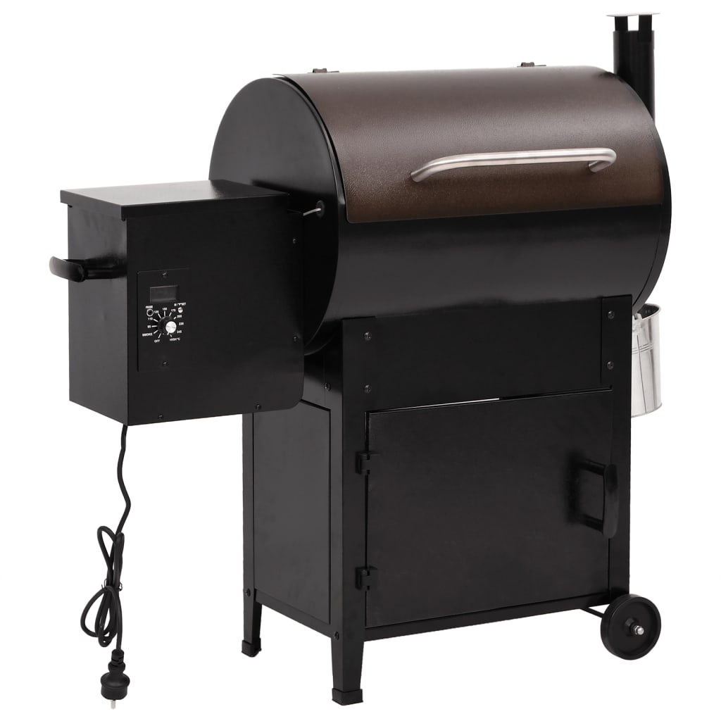 Pelletbarbecue 04 Cm Ijzer Zwart met schoorsteen