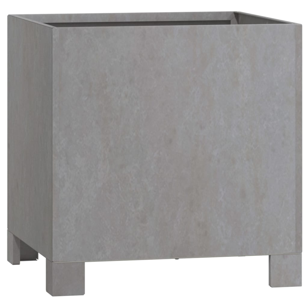 Plantenbak met poten roestig 32x30x33 cm cortenstaal