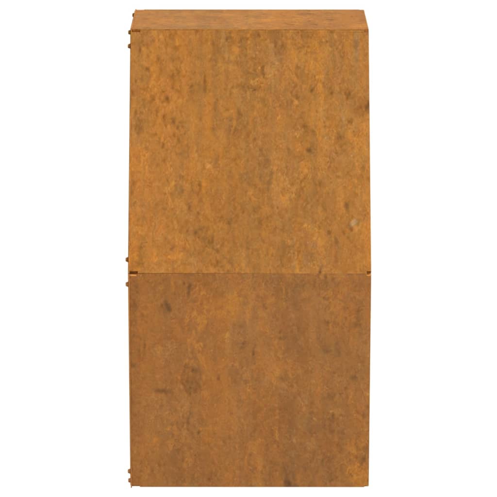 Plantenbakken Wandmontage Cortenstaal Roestig 30 x 10 x 25 cm
