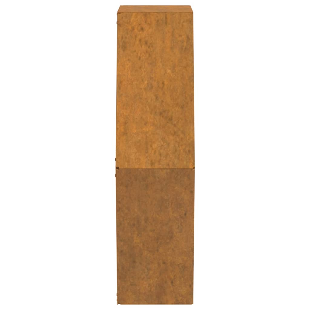 Plantenbakken Wandmontage Cortenstaal Roestig 46 x 10 x 40 cm
