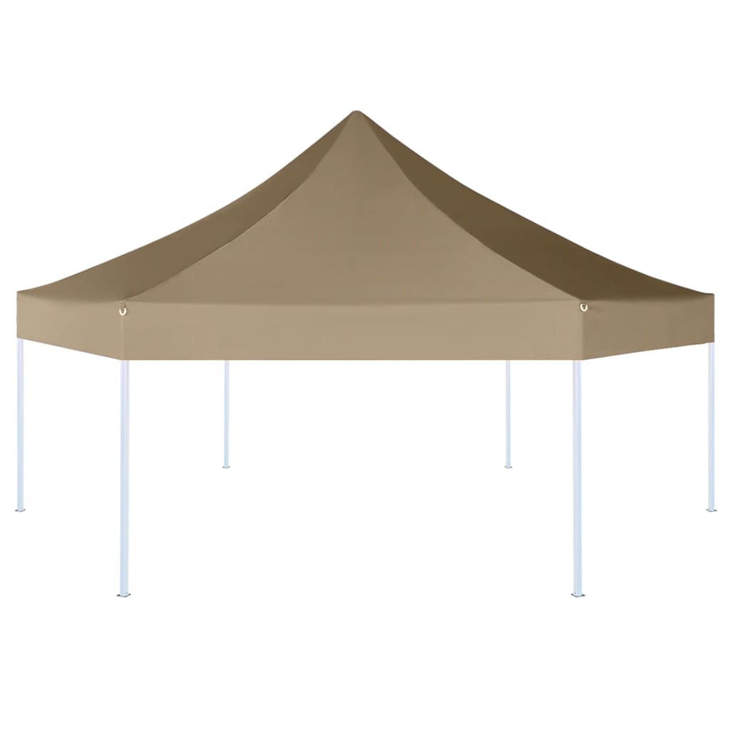 Partytent Inklapbaar Zeshoekig 3,6X3,1 M 220 G/M² Taupe